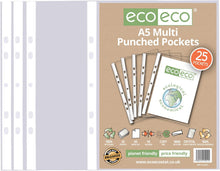 Load image into Gallery viewer, A5 multi punched pockets with eco-eco branding on packaging