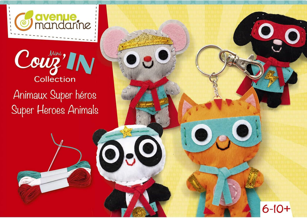 Mini Couz'In Super Hero Animals Sewing Kit