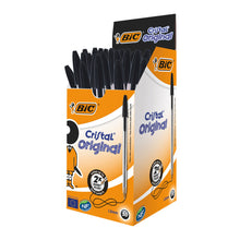 Load image into Gallery viewer, Bic Cristal Medium Black Box 50