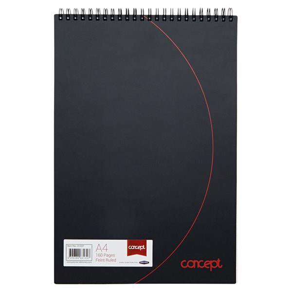Concept A4 160pg Durable Cover Spiral Refill Pad