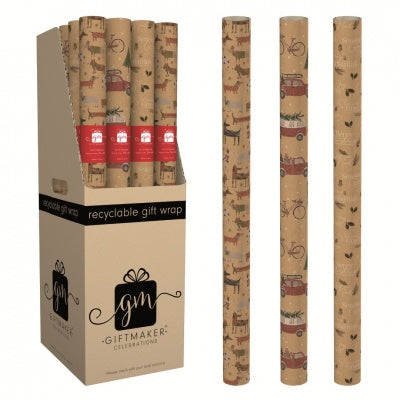 Christmas Traditional Wrapping Paper 2m – Corsham Stationery