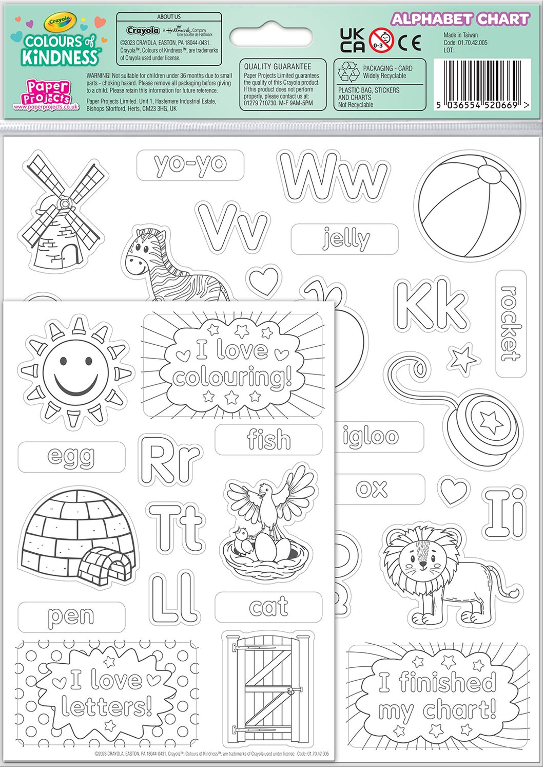 Crayola Alphabet Chart