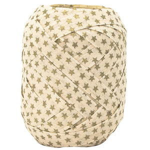 Go Green Cream Star cotton Ribbon