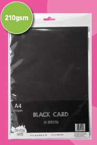 Creative House Black Card A4 210gsm