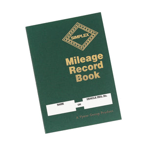 Simplex Mileage Record Book