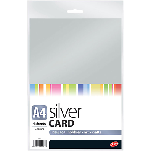 Silver Card 270gsm A4 4 sheets