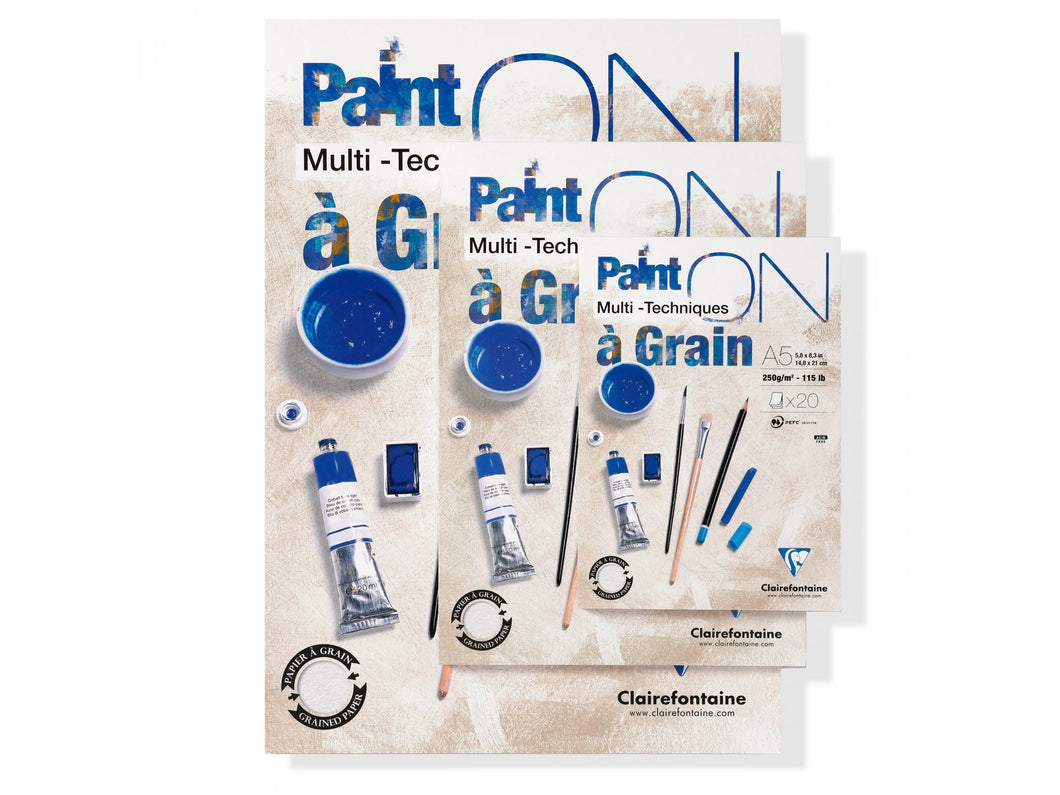 Paint'On White Grain Glued Mixed Media Pad 20 Sheets