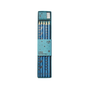 Tinc Metallic Set of 5 Pencils -Silver