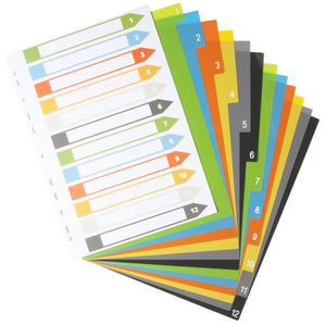 Eco-Eco Index File Dividers A4 Set 12 - 200 Microns