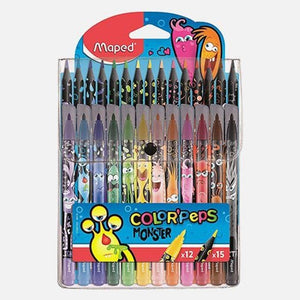 Maped Monster Color'Peps Coloured Pencils and Felt tips