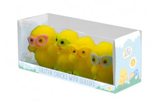Easter Chicks with Glasses 4Pk