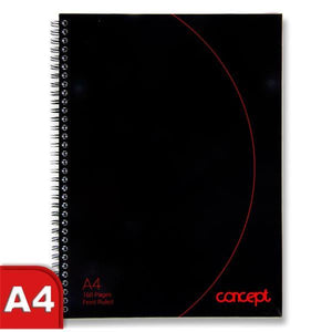 Concept A4 Wiro Hardback Notebook