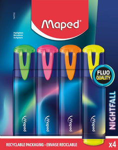 Maped Nightfall Highlighters Pack of 4