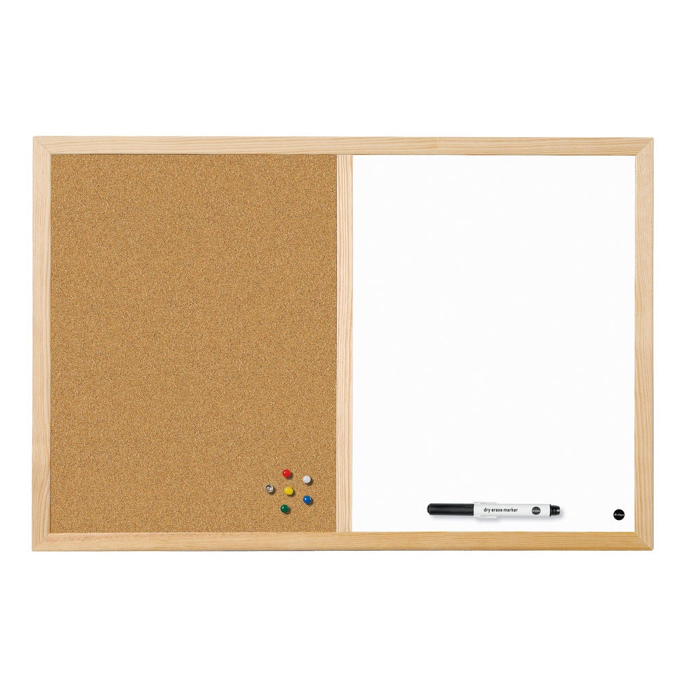 Bi-Office Cork and Drywipe Combination Board 600x400mm