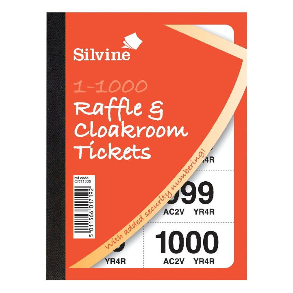 Cloakroom Raffle Ticket 1-1000