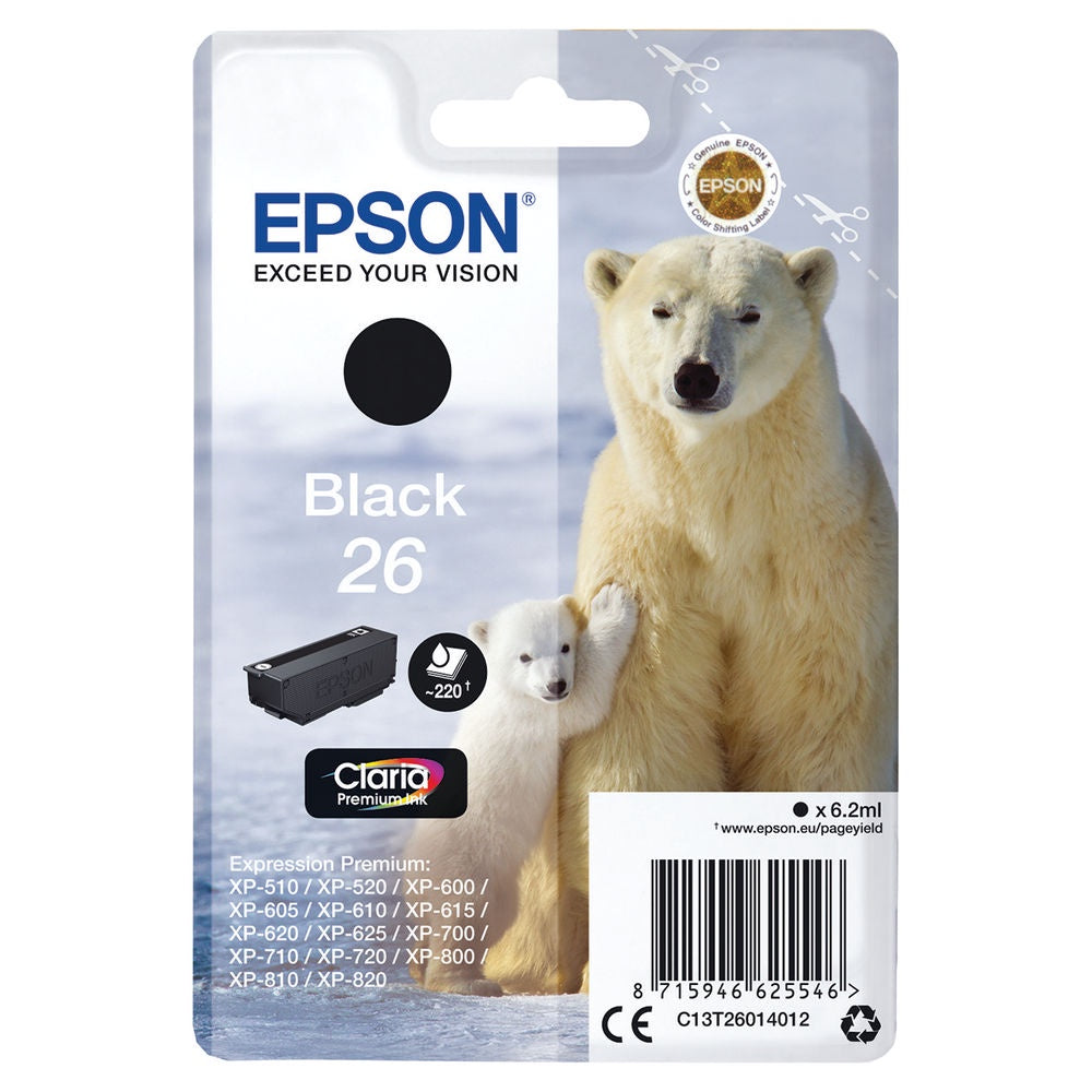 Epson 26 Black Inkjet Cartridge