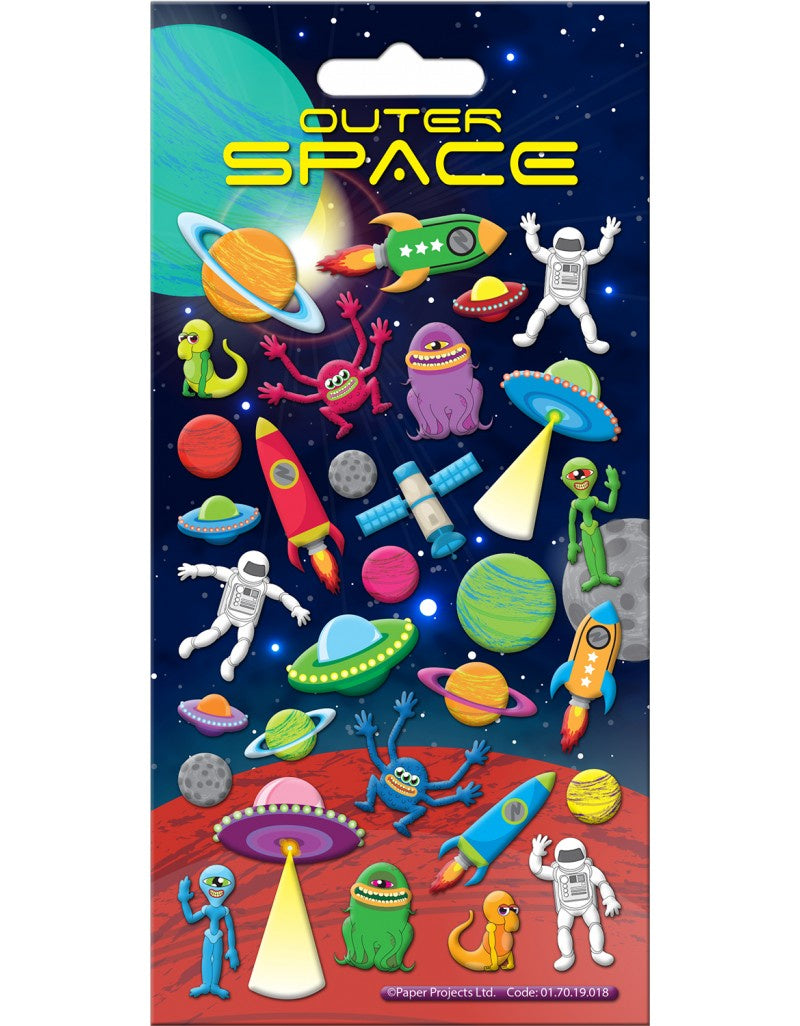 Outer Space Puffy Stickers