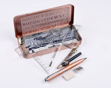 Load image into Gallery viewer, Helix Oxford Rode Gold Maths Set and Pen
