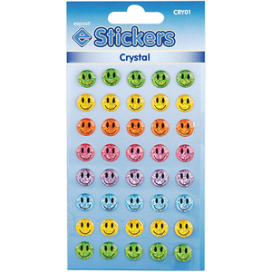 Crystal Smiley Face sticker