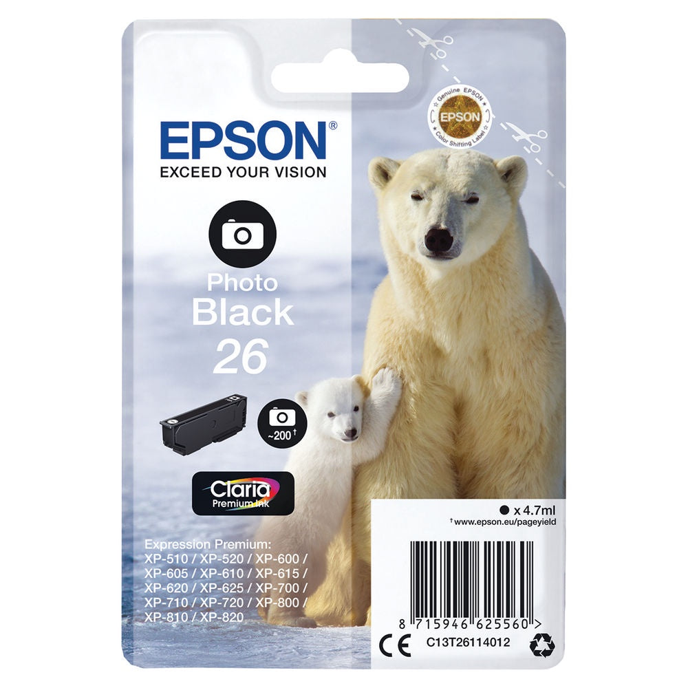 Epson 26 Photo Black Ink Cartridge