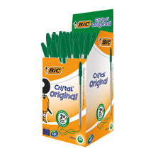 Load image into Gallery viewer, Bic Cristal Medium Green Box 50
