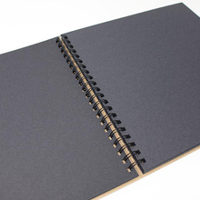 Load image into Gallery viewer, Artway Enviro Spiral Bound Black Card Sketchbook
