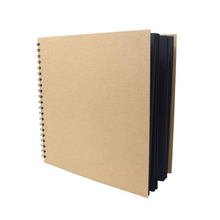 Load image into Gallery viewer, Artway Enviro Spiral Bound Black Card Sketchbook
