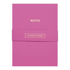 Colourblock A5 Notebook - Mulberry