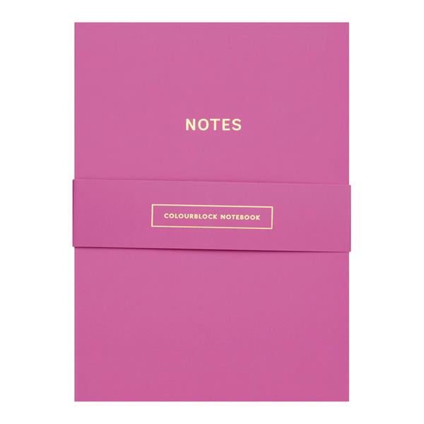 Colourblock A5 Notebook - Mulberry