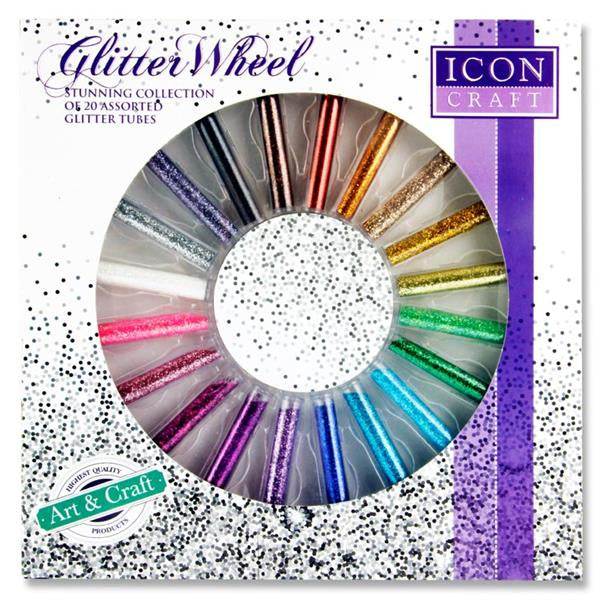 Icon Craft 20x8g Tubes Glitter Wheel