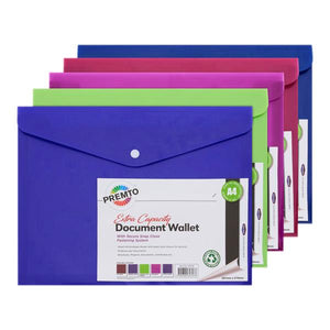 Premto A4 Extra Capacity Document Wallet