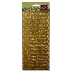 Icon Craft Peel Offs - Combination Gold