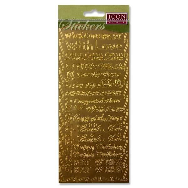 Icon Craft Peel Offs - Combination Gold