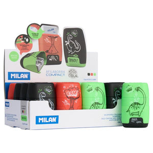 Milan Dinosaur Twin Hole Sharpener and Eraser