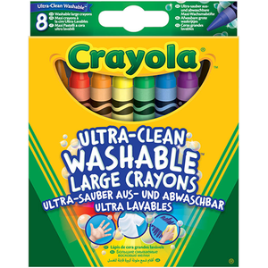 Crayola Washable Large Crayons 8's