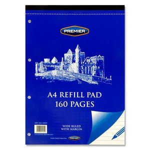 Premier A4 Lined 160Pg Refil Pad