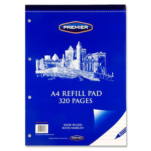 Premier A4 Lined Refill Pad 320 Pg