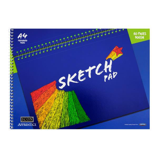 Icon Apprentice A4 60pg 90gsm Spiral Sketch Pad