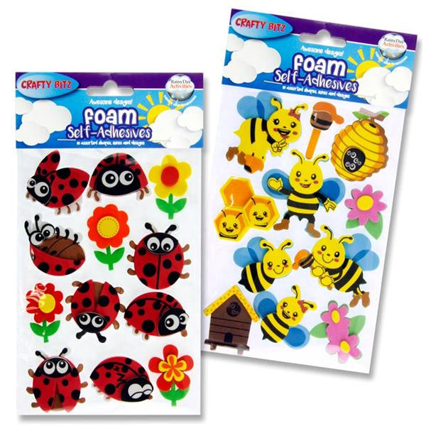 Crafty Bitz 3D Foam Ladybug and Bee Stickers