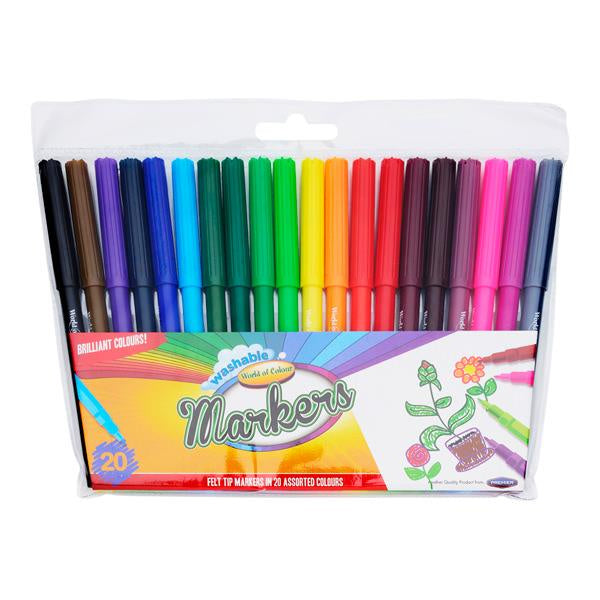 Woc Pkt.20 Felt Tip Markers