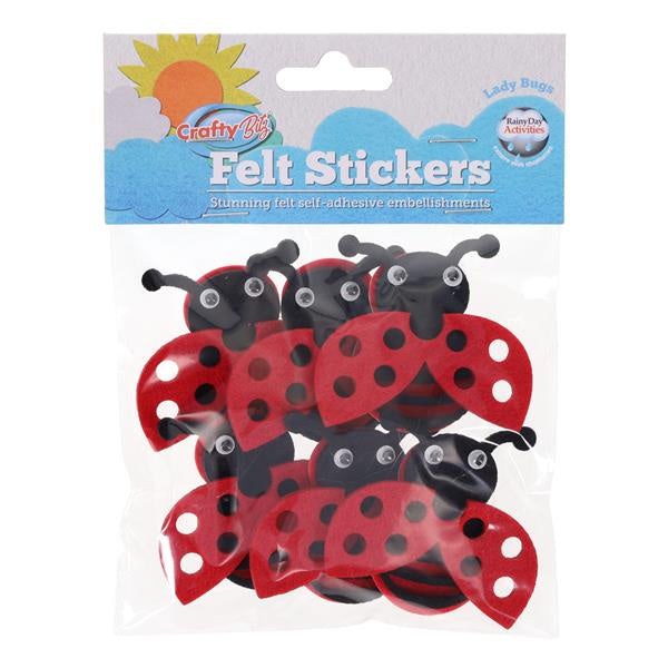 Crafty its Lady Bug Felt Stickers