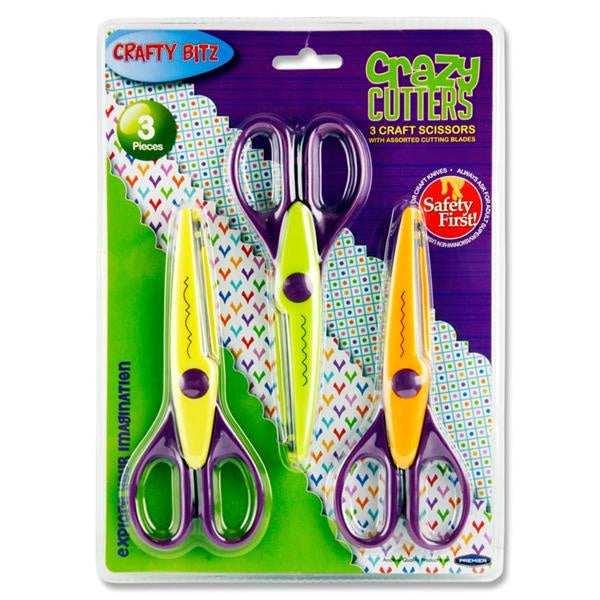 Crafty Bitz 3 Crazy Cutters Craft Scissors
