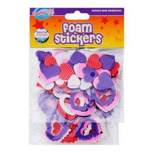 Crafty Bitz Foam Stickers Heart Shape 3 Asst.