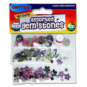 Crafty Bitz Pkt.100 Gem Stones Asst.