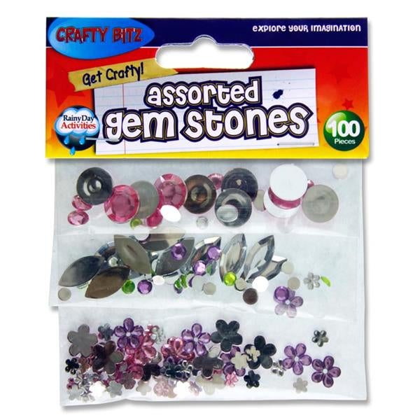 Crafty Bitz Pkt.100 Gem Stones Asst.
