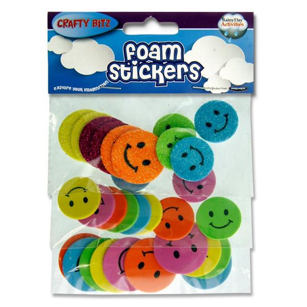 Crafty Bitz Smiley Face Foam Stickers