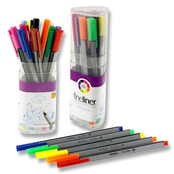 Pro:scribe Tub 12 Hexagrip fineliner Pens