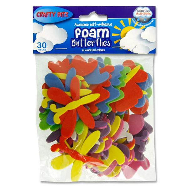 Crafty Bitz Pkt.30 Foam Stickers - Butterflies