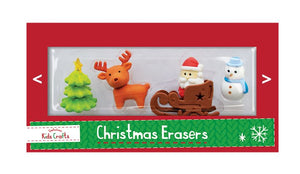 Christmas Novelty Eraser - Set 4 Pack
