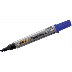 Bic Permanent Marker Chisel 2300 Blue or Red